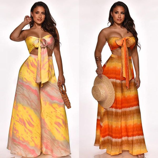 ethnic clothing african women's dress western style sleeveless fashion printing loose wide leg pants 2021, Red